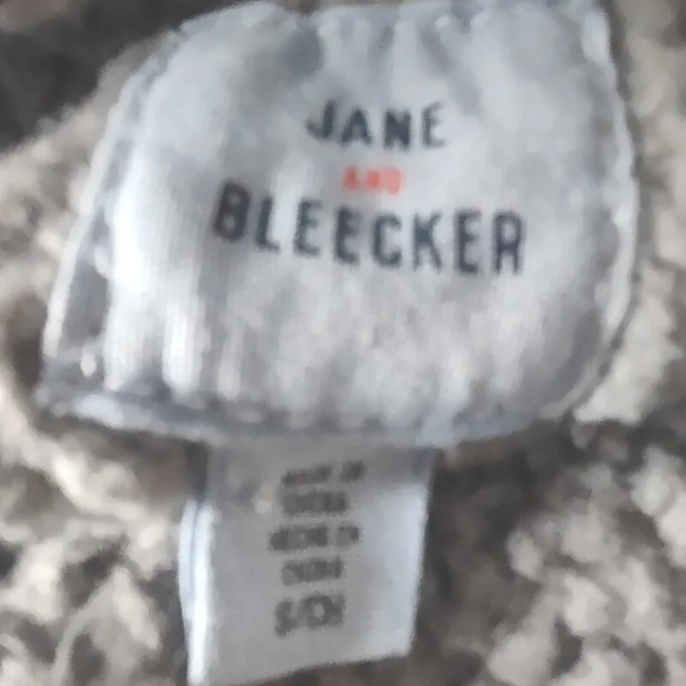 Jane and Bleecker Fleece Sweatshirt Small Womens Cozy Core Cabin Core‎ Gray Wrap